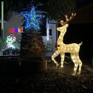 Christmas Light display at 8 Dashwood Retreat, Bonython
