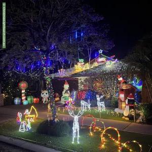 Christmas Light display at 128 Pannage Way, Brabham