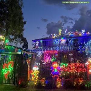 Christmas Light display at  Linfield Street, Mansfield