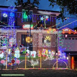 Christmas Light display at 8 Kentmere Street, Stanhope Gardens