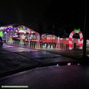Christmas Light display at 12 Piper Close, Kingswood