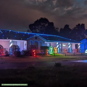 Christmas Light display at 155 Kindlebark Drive, Medowie