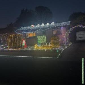 Christmas Light display at 2 Napper Place, Charnwood