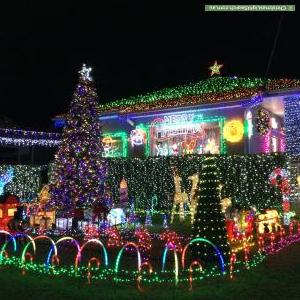 Christmas Light display at 61 Stoney Creek Road, Bexley