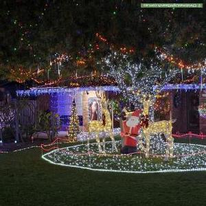 Christmas Light display at 10 Conway Grove, Heathridge