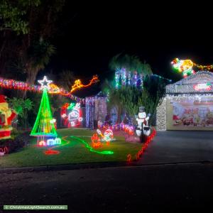 Christmas Light display at 14 Carib Court, Mountain Creek