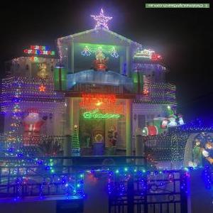 Christmas Light display at 51 Mountford Avenue, Guildford