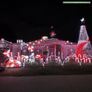 Christmas Light display at 157 Southacre Drive, Canning Vale