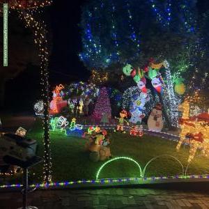 Christmas Light display at 47 Lakeside Crescent, Croydon Hills