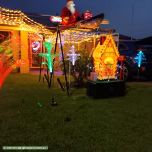 Christmas Light display at 21 The Garden Walk, Worrigee