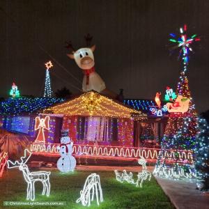 Christmas Light display at 9 Marina Crescent, Greenacre