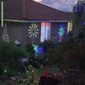Christmas Light display at 117 Rockingham Drive, Clarendon Vale