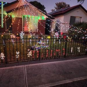 Christmas Light display at  Barkuna Avenue, Mitchell Park