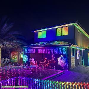 Christmas Light display at 53 Chalcot Drive, Endeavour Hills