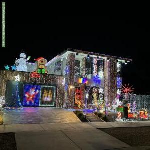 Christmas Light display at 36 Wichita Grove, Lara