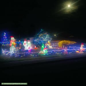 Christmas Light display at 6 Melaluka Court, Brighton