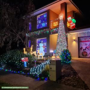 Christmas Light display at 19 Limeburner Grove, Botanic Ridge