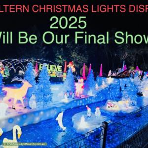 Christmas Light display at 1 Gordon Street, Chiltern