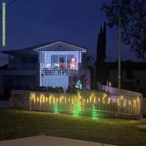 Christmas Light display at 17A Cook Road, Oyster Bay
