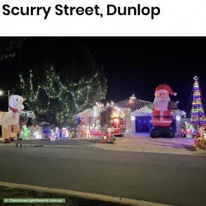 Christmas Light display at 8 Scurry Street, Dunlop