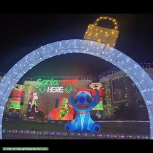 Christmas Light display at 25 Amber Grove, Bolwarra Heights