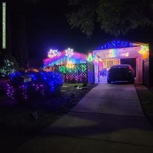 Christmas Light display at 6 Jean Court, Golden Grove