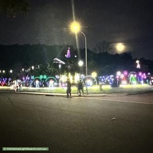 Christmas Light display at 1 Eaglemont Retreat, Conder