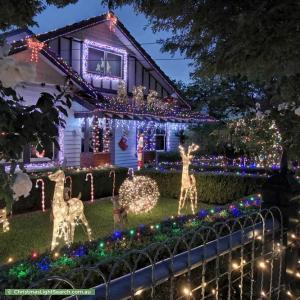 Christmas Light display at 21 Vernon Street, Croydon