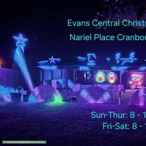 Christmas Light display at 12 Nariel Place, Cranbourne West