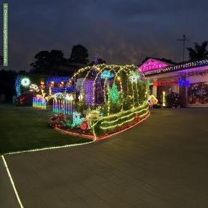 Christmas Light display at 4 Veronica Place, Narellan Vale