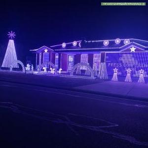 Christmas Light display at 14 Melrome Court, Kurunjang