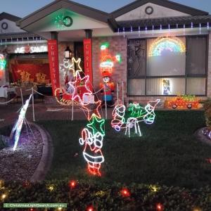 Christmas Light display at 17 Delma View, Gungahlin