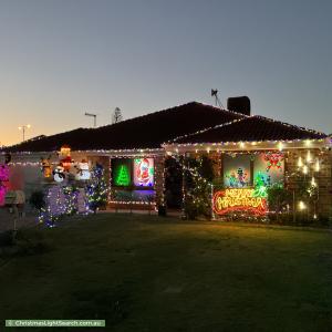 Christmas Light display at 23 Pendleton Crescent, Butler