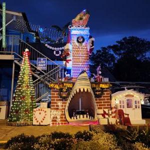 Christmas Light display at 78 Rainbow Street, Sandgate