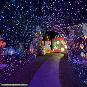Christmas Light display at 26 Nicholson Avenue, St Ives