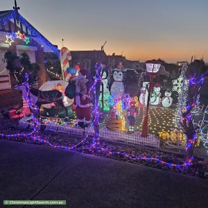 Christmas Light display at 123 Beckham Rise, Craigmore