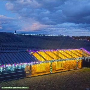 Christmas Light display at 61 Mountain Circuit, Calwell
