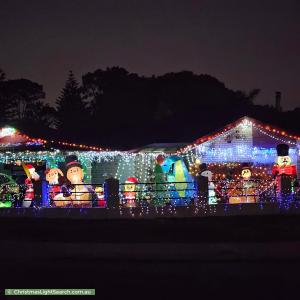 Christmas Light display at 105 Seabrooke Avenue, Rockingham
