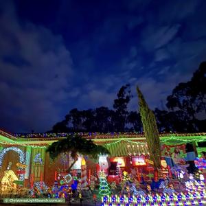 Christmas Light display at 36 Carney Close, Salisbury Plain