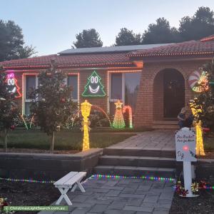 Christmas Light display at 53 Shannon Circuit, Kaleen