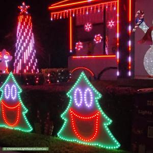 Christmas Light display at 36 Kiewa Grove, Box Hill
