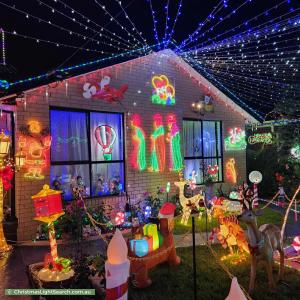 Christmas Light display at 4 Yalta Court, Clayton South