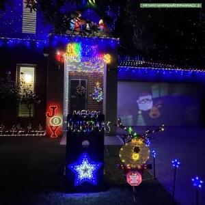 Christmas Light display at 18 Hood Place, Pakenham