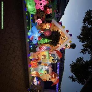 Christmas Light display at 35 Waterside Drive, Burton