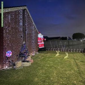 Christmas Light display at 60 Salmon Street, Hastings