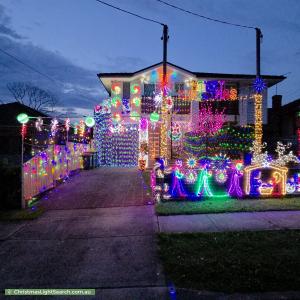 Christmas Light display at 16 Allison Road, Guildford