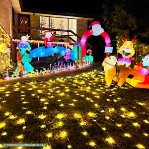 Christmas Light display at 103 New World Avenue, Trevallyn