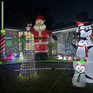 Christmas Light display at 53 Blandford Crescent, Bayswater North