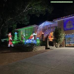 Christmas Light display at 16 Mandurah Place, Ngunnawal