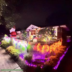 Christmas Light display at 21 Kitchener Road, Croydon